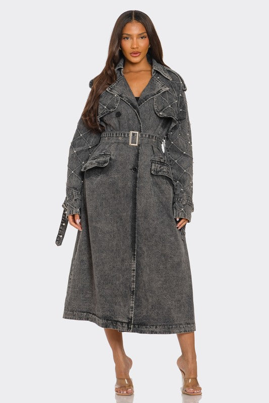 Authority Denim Trench Coat – Delozia
