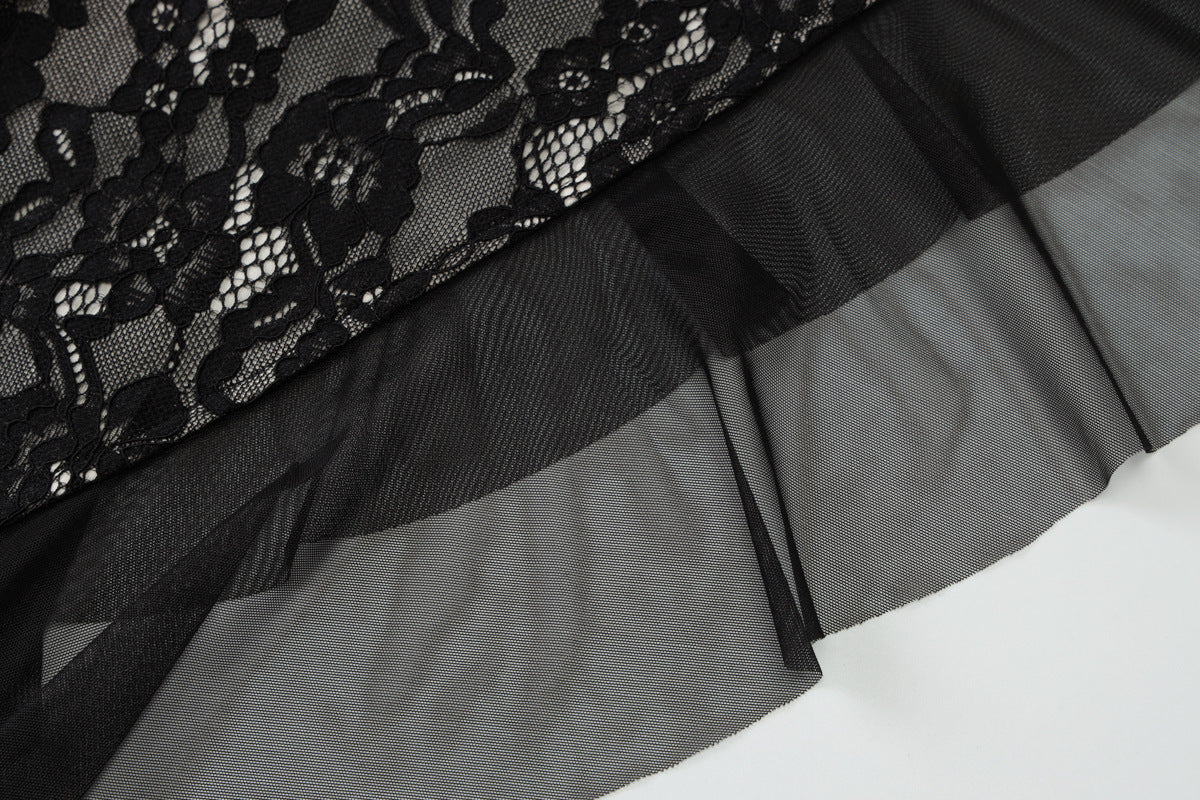 Dark Bloom Silhouette Dress