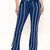 Striped Raw Hem Jeans