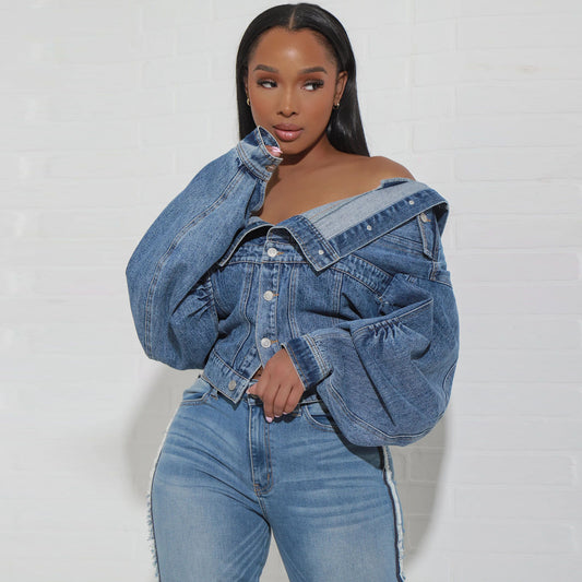 Reversible Denim Couture Coat