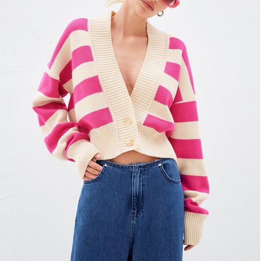 Sweet Stripes Knit Cardigan