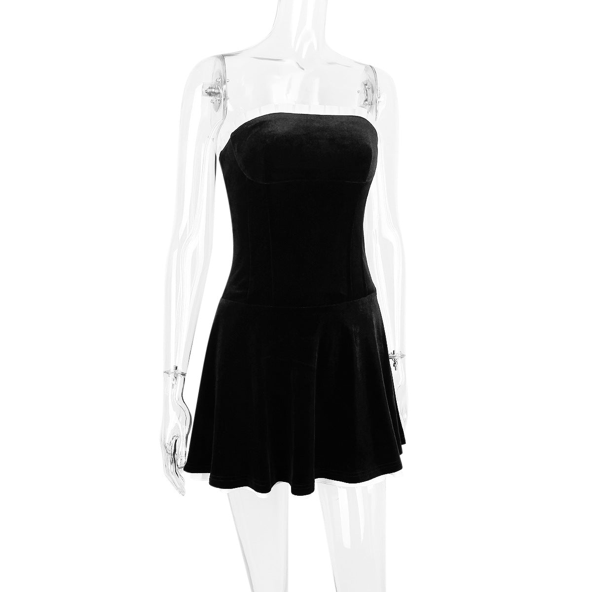 Winter A-Line Velvet Tube Dress