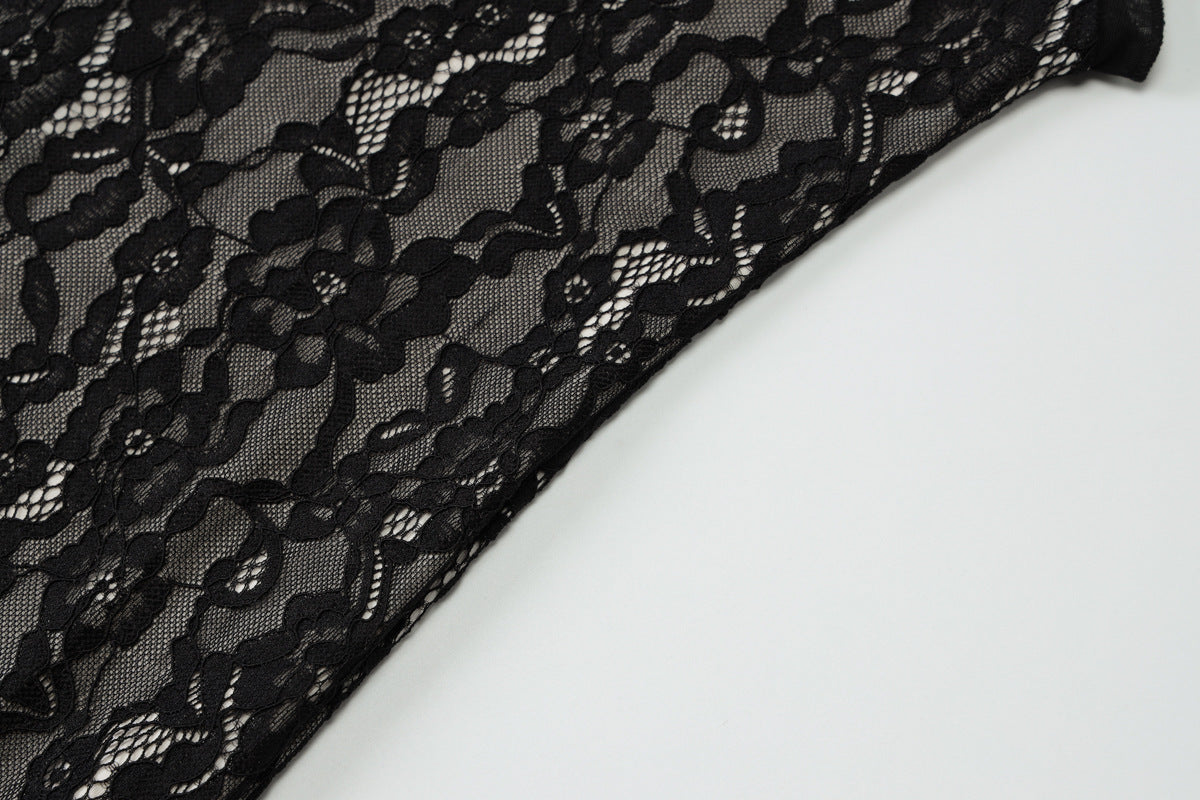 Dark Bloom Silhouette Dress