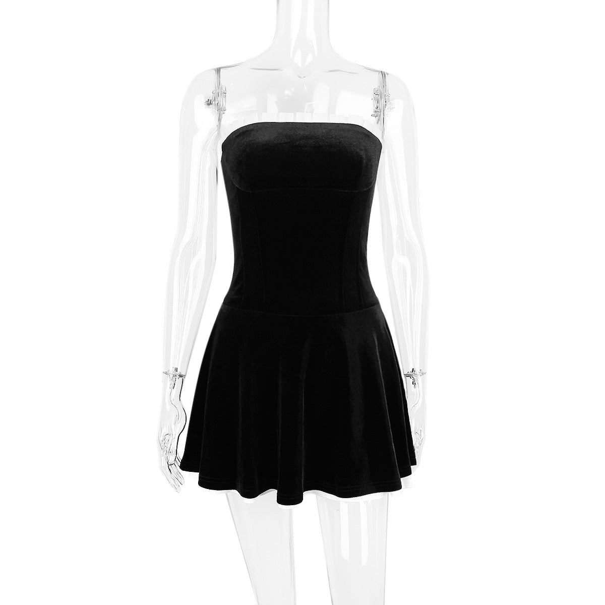 Winter A-Line Velvet Tube Dress