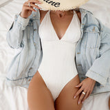 Tidal Tease Backless Seaside Swimsuit