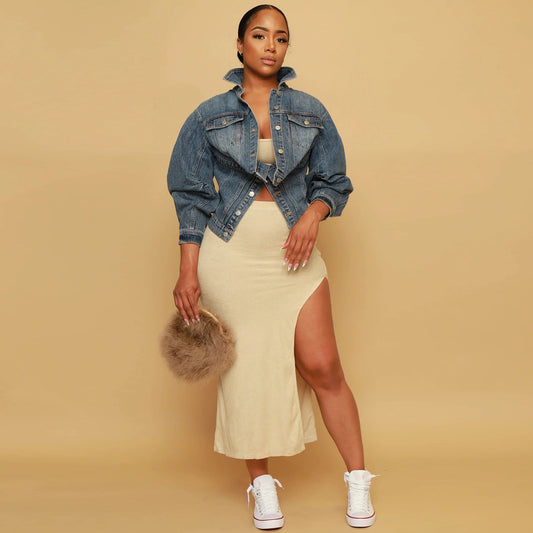 Reversible Denim Couture Coat