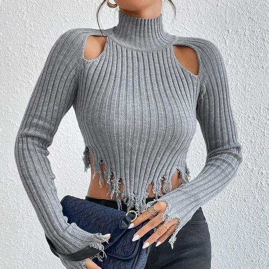 Distressed Desire Cropped Sweater