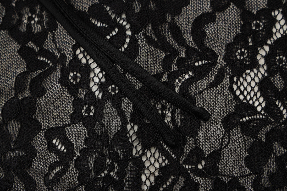 Dark Bloom Silhouette Dress