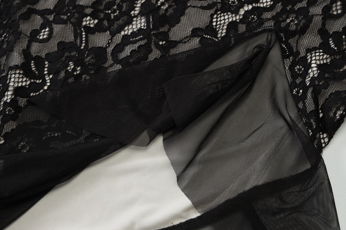 Dark Bloom Silhouette Dress