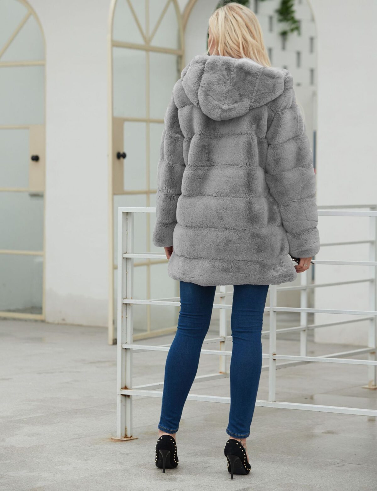 Long Faux Fur Winter Coat - Image 4