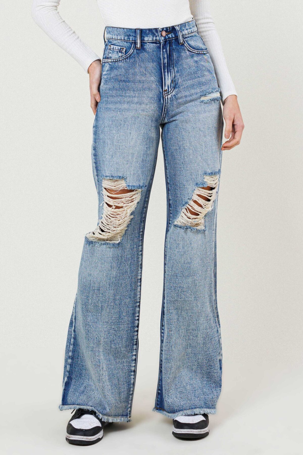 Vintage Acid Wash High Rise Jeans - Image 2