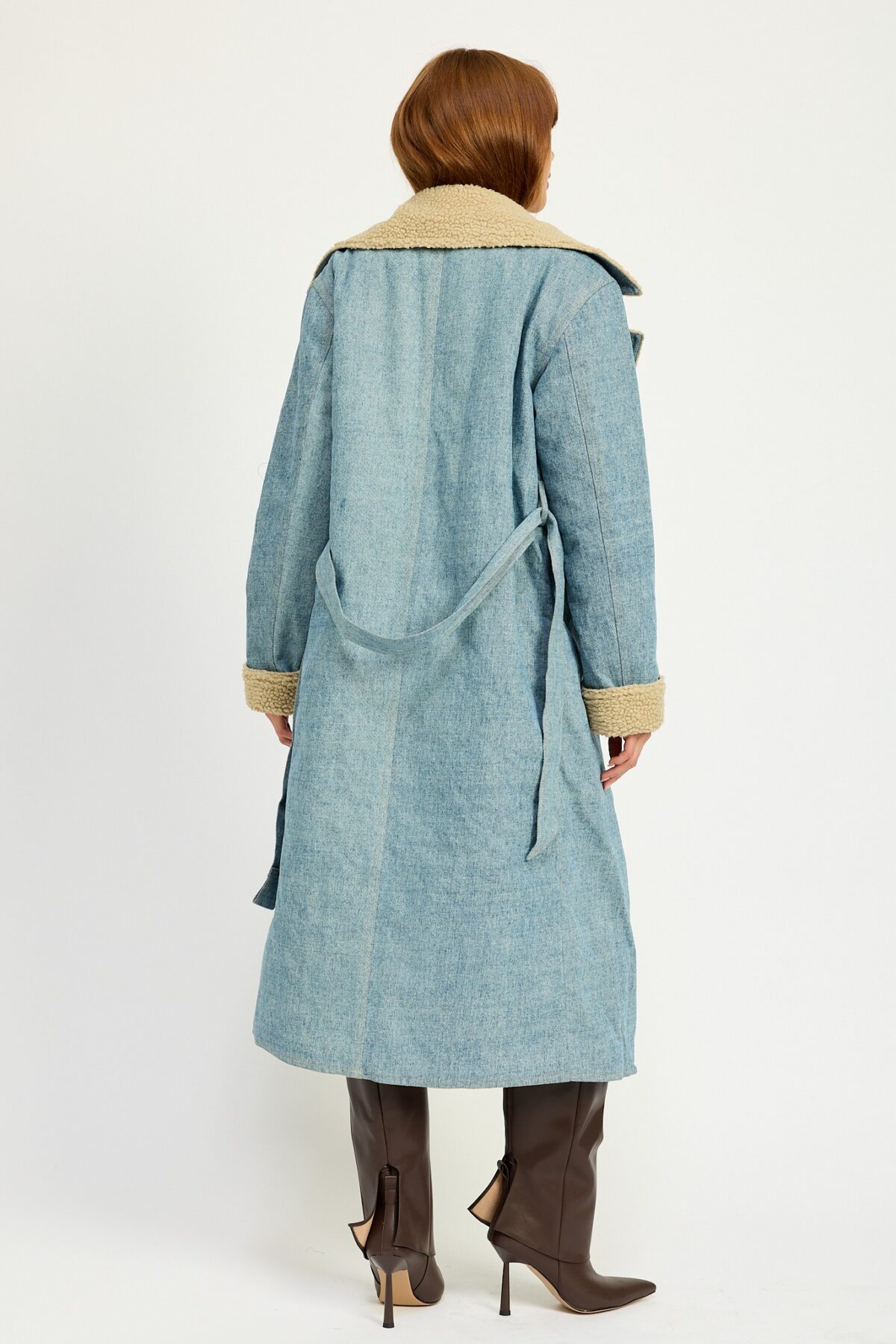 Urban Edge Denim Overcoat - Image 5