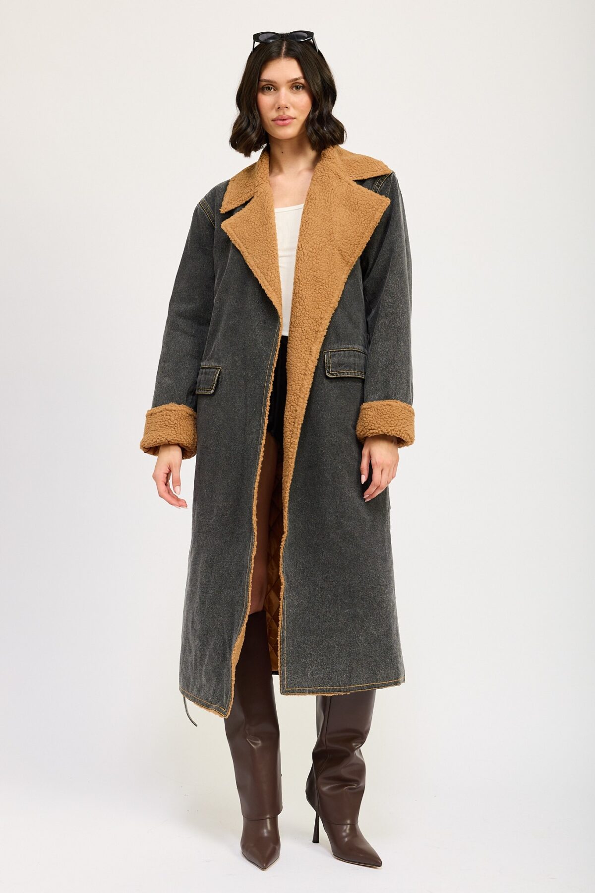 Urban Edge Denim Overcoat - Image 6