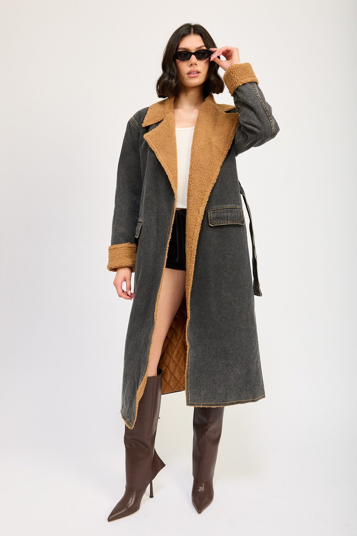 Urban Edge Denim Overcoat - Image 8