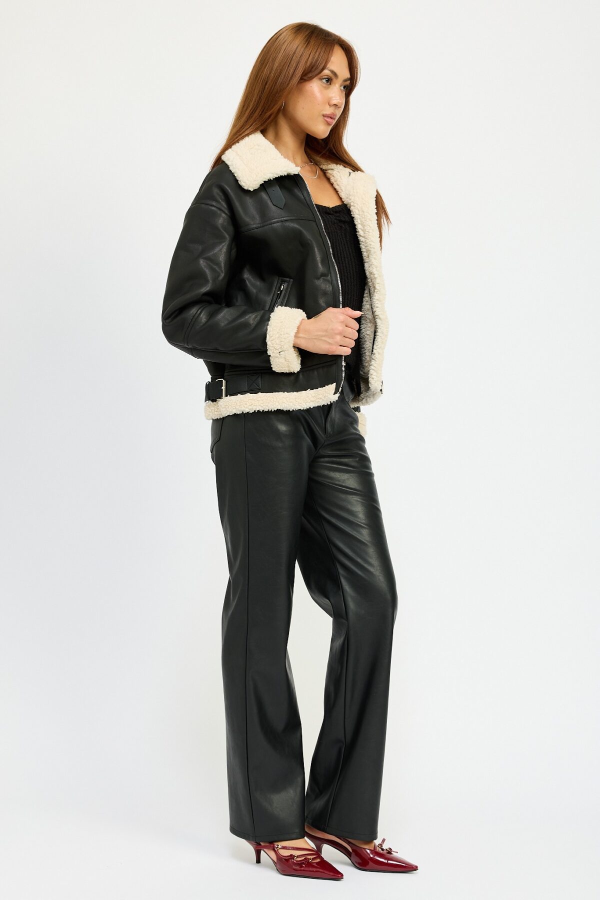 Shearling Moto Jacket - Image 5