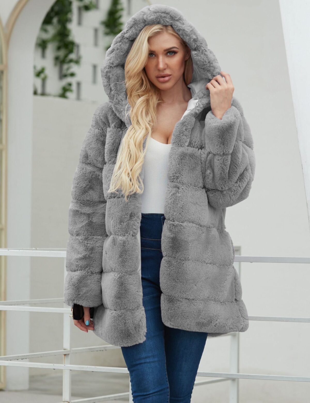 Long Faux Fur Winter Coat - Image 6