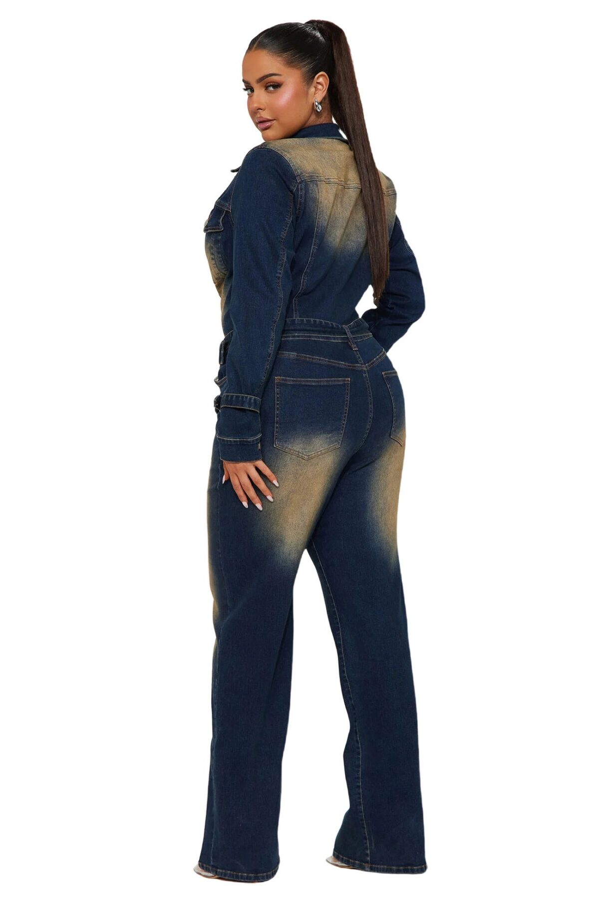 Women Denim Sexy Jumpsuit - Image 3