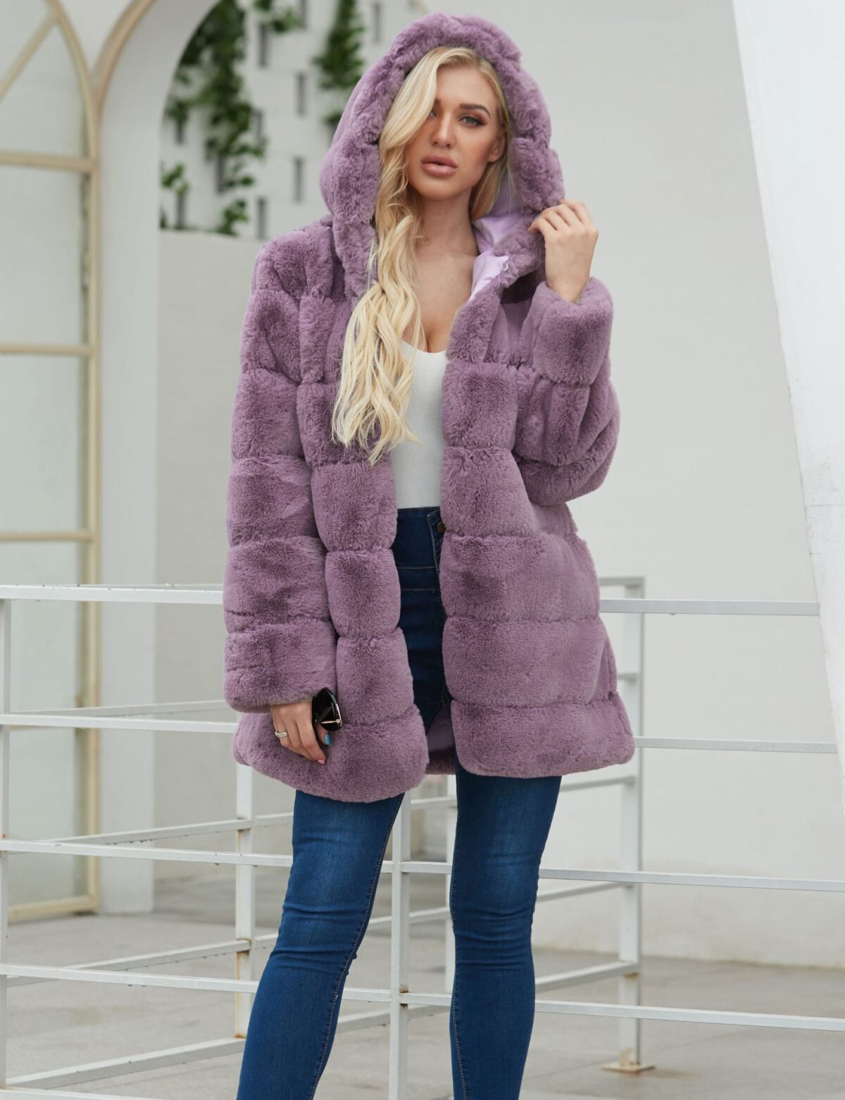 Long Faux Fur Women Coat Women Autumn Winter Long Overcoat Women - Image 12