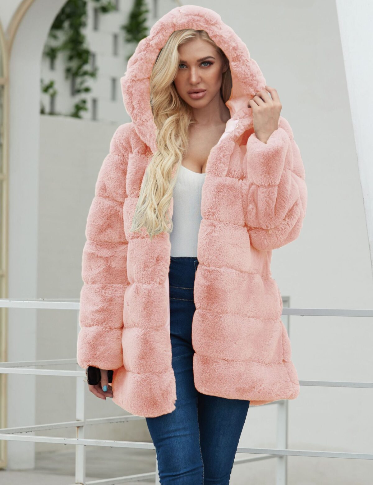 Long Faux Fur Women Coat Women Autumn Winter Long Overcoat Women - Image 6