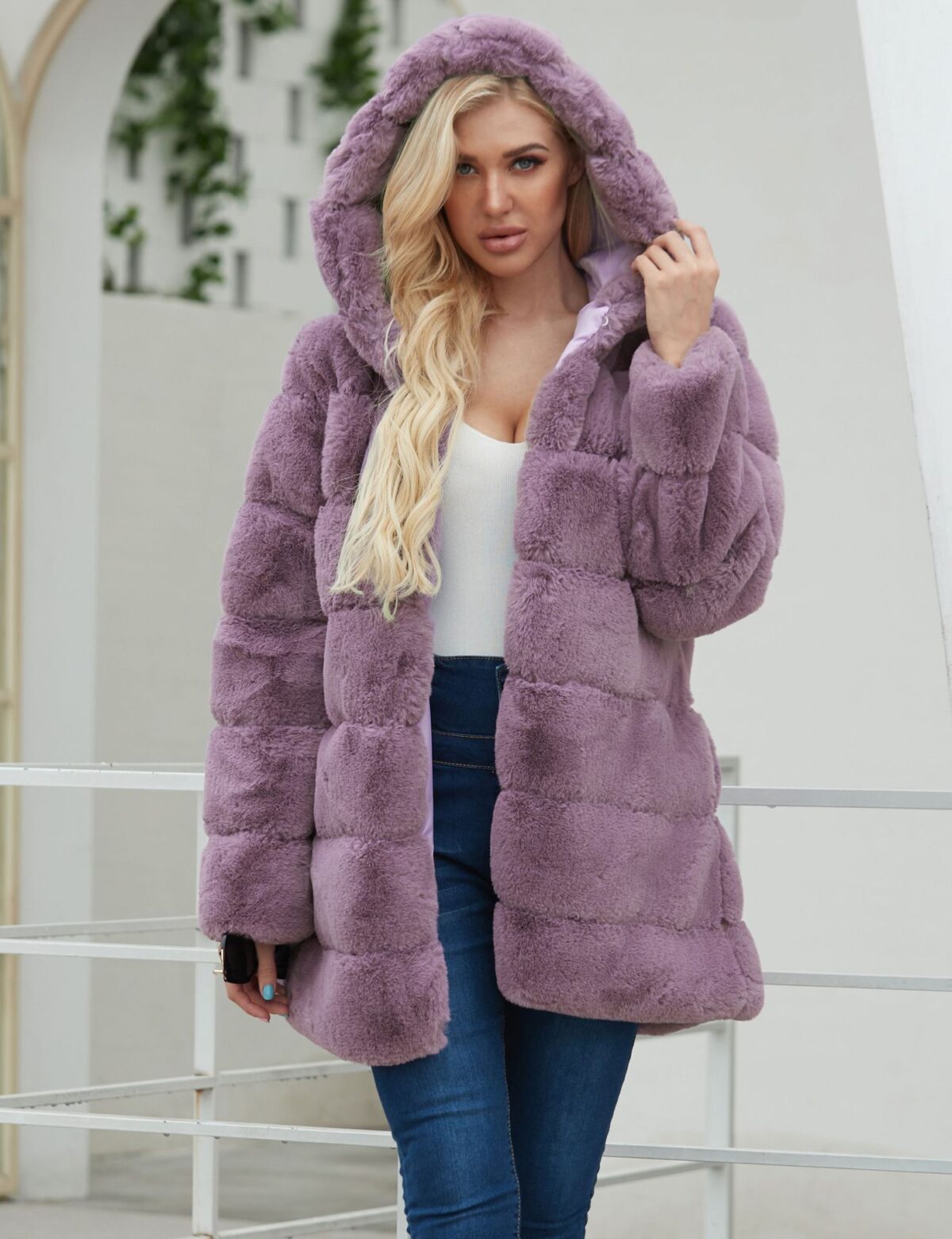 Long Faux Fur Women Coat Women Autumn Winter Long Overcoat Women - Image 11