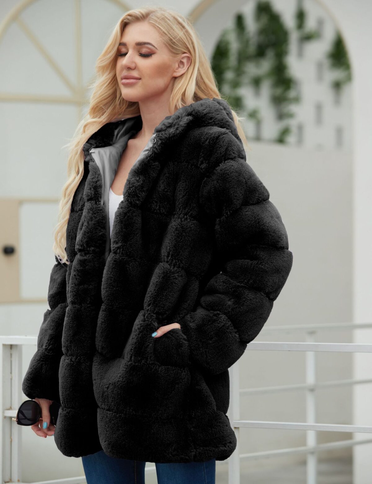 Long Faux Fur Women Coat Women Autumn Winter Long Overcoat Women - Image 8